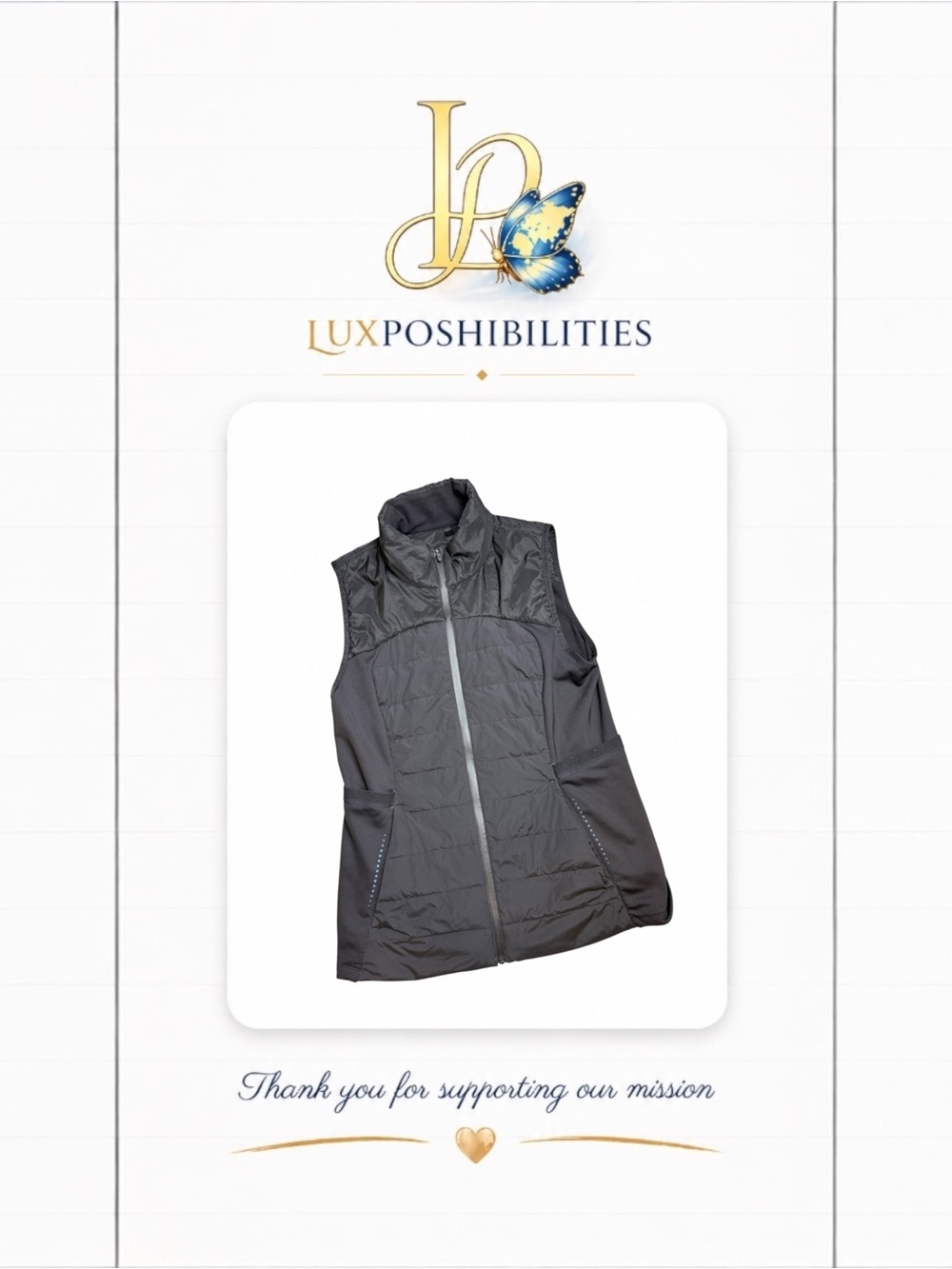 Lululemon 12 Down For A Run Vest II Black Puffer